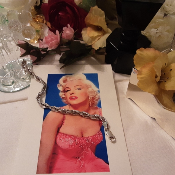 VTG. 1980'S ITALIAN SOLID 925 STERLING DIAMOND CUT ROPE BRACELET 7.5" 12 GRAMS - Picture 16 of 16